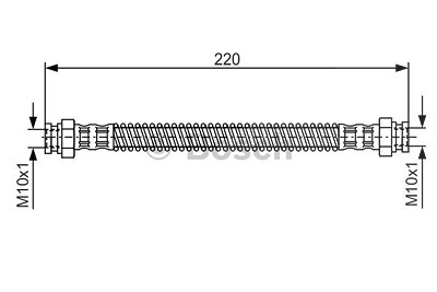 Bosch Bremsschlauch [Hersteller-Nr. 1987476560] für Citroën, Peugeot von Bosch