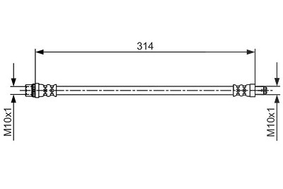 Bosch Bremsschlauch [Hersteller-Nr. 1987481718] für Dacia, Lada, Renault von Bosch