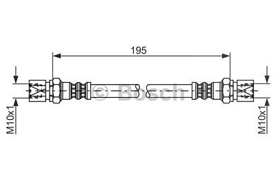 Bosch Bremsschlauch [Hersteller-Nr. 1987476030] für Gm Korea, Opel, Saab von Bosch