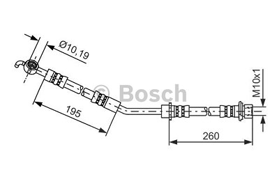 Bosch Bremsschlauch [Hersteller-Nr. 1987481407] für Daihatsu, Toyota von Bosch