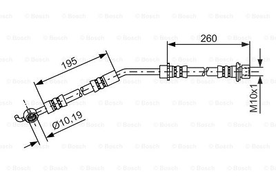 Bosch Bremsschlauch [Hersteller-Nr. 1987481408] für Daihatsu, Toyota von Bosch