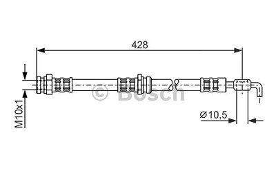 Bosch Bremsschlauch [Hersteller-Nr. 1987476966] für Ford Usa, Mazda von Bosch
