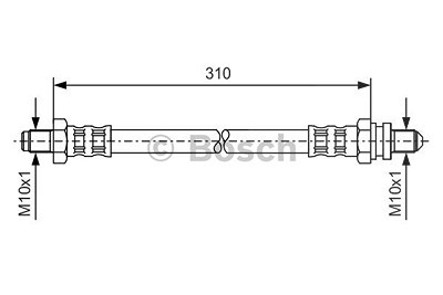 Bosch Bremsschlauch [Hersteller-Nr. 1987476407] für Ford von Bosch