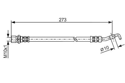 Bosch Bremsschlauch [Hersteller-Nr. 1987476212] für Toyota von Bosch