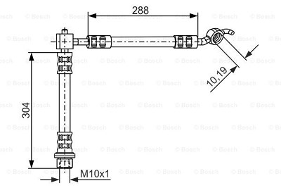 Bosch Bremsschlauch [Hersteller-Nr. 1987476358] für Toyota von Bosch