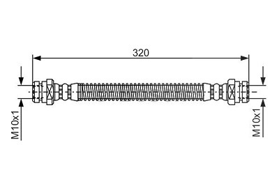 Bosch Bremsschlauch [Hersteller-Nr. 1987476501] für Mitsubishi von Bosch