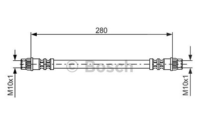 Bosch Bremsschlauch [Hersteller-Nr. 1987476517] für Dacia, Renault von Bosch