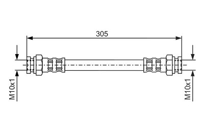 Bosch Bremsschlauch [Hersteller-Nr. 1987476678] für Peugeot von Bosch