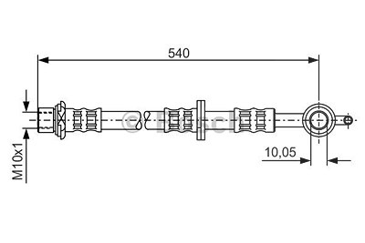 Bosch Bremsschlauch [Hersteller-Nr. 1987476838] für Toyota von Bosch