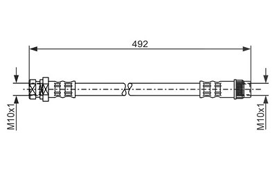 Bosch Bremsschlauch [Hersteller-Nr. 1987481057] für Opel, Renault von Bosch