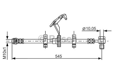 Bosch Bremsschlauch [Hersteller-Nr. 1987481078] für Mercedes-Benz von Bosch