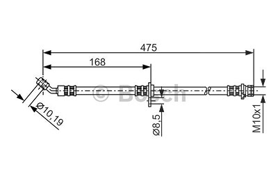 Bosch Bremsschlauch [Hersteller-Nr. 1987481327] für Honda von Bosch