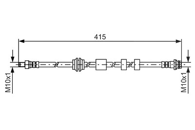 Bosch Bremsschlauch [Hersteller-Nr. 1987481425] für Ford, Volvo von Bosch