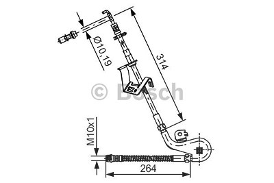 Bosch Bremsschlauch [Hersteller-Nr. 1987481427] für Citroën, Peugeot von Bosch