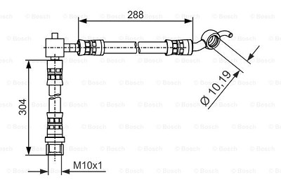 Bosch Bremsschlauch [Hersteller-Nr. 1987481486] für Toyota von Bosch