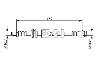 Bosch Bremsschlauch [Hersteller-Nr. 1987481563] für Volvo von Bosch