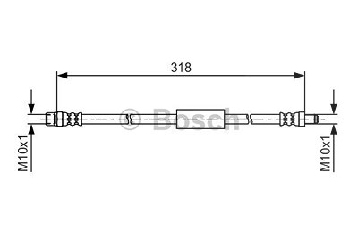 Bosch Bremsschlauch [Hersteller-Nr. 1987481618] für BMW, Rolls-royce von Bosch