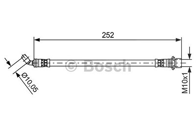 Bosch Bremsschlauch [Hersteller-Nr. 1987481662] für Toyota von Bosch