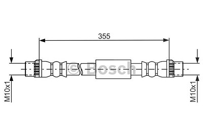 Bosch Bremsschlauch [Hersteller-Nr. 1987481665] für Citroën, Fiat, Peugeot von Bosch