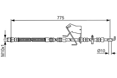 Bosch Bremsschlauch [Hersteller-Nr. 1987481684] für Citroën, Peugeot von Bosch