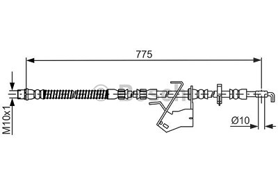 Bosch Bremsschlauch [Hersteller-Nr. 1987481685] für Peugeot, Citroën von Bosch