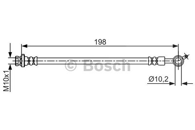 Bosch Bremsschlauch [Hersteller-Nr. 1987481713] für Nissan von Bosch