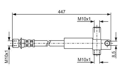 Bosch Bremsschlauch Hinterachse [Hersteller-Nr. 1987476614] für Ford von Bosch