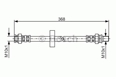 Bosch Bremsschlauch Hinterachse [Hersteller-Nr. 1987481180] für Smart von Bosch