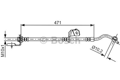 Bosch Bremsschlauch [Hersteller-Nr. 1987481715] für Hyundai, Kia von Bosch