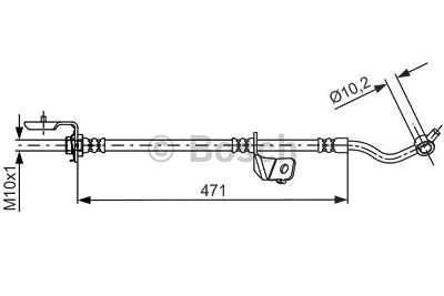 Bosch Bremsschlauch [Hersteller-Nr. 1987481716] für Hyundai, Kia von Bosch