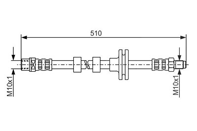 Bosch Bremsschlauch [Hersteller-Nr. 1987481157] für Land Rover von Bosch