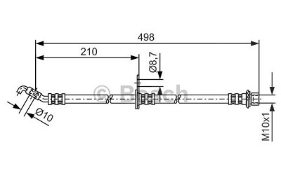 Bosch Bremsschlauch [Hersteller-Nr. 1987481380] für Lexus, Toyota von Bosch