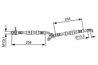 Bosch Bremsschlauch [Hersteller-Nr. 1987481595] für Mazda von Bosch