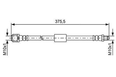 Bosch Bremsschlauch [Hersteller-Nr. 1987481608] für Mercedes-Benz von Bosch