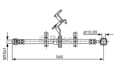 Bosch Bremsschlauch [Hersteller-Nr. 1987481077] für Mercedes-Benz von Bosch