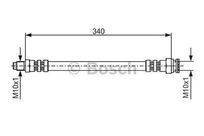 Bosch Bremsschlauch [Hersteller-Nr. 1987476393] für Mercedes-Benz von Bosch