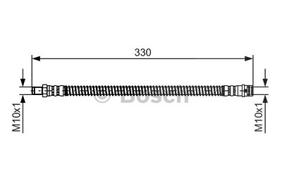 Bosch Bremsschlauch [Hersteller-Nr. 1987481394] für Mercedes-Benz von Bosch