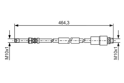 Bosch Bremsschlauch [Hersteller-Nr. 1987481541] für Mercedes-Benz, VW von Bosch