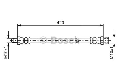 Bosch Bremsschlauch [Hersteller-Nr. 1987476077] für Mercedes-Benz von Bosch