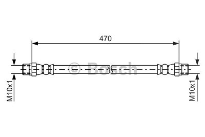 Bosch Bremsschlauch [Hersteller-Nr. 1987476392] für Mercedes-Benz von Bosch