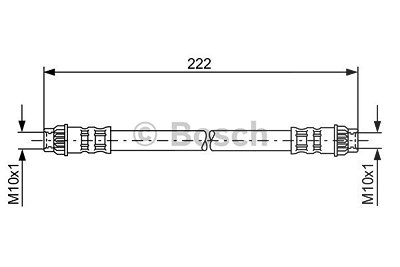 Bosch Bremsschlauch [Hersteller-Nr. 1987476914] für Nissan, Opel, Peugeot, Renault von Bosch