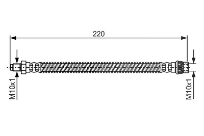 Bosch Bremsschlauch [Hersteller-Nr. 1987481090] für Nissan, Opel, Renault von Bosch