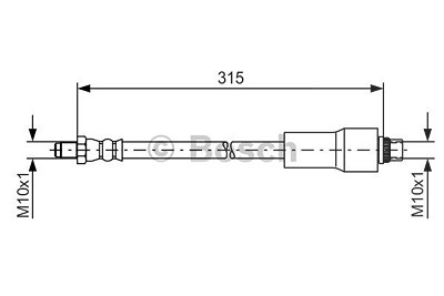 Bosch Bremsschlauch [Hersteller-Nr. 1987476432] für Opel, Renault von Bosch