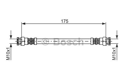 Bosch Bremsschlauch [Hersteller-Nr. 1987476012] für Peugeot, Skoda, VW von Bosch