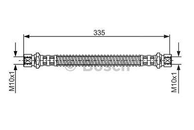 Bosch Bremsschlauch [Hersteller-Nr. 1987481281] für Porsche von Bosch