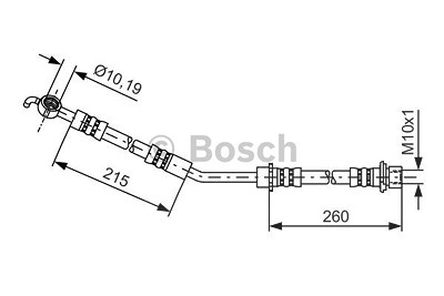 Bosch Bremsschlauch [Hersteller-Nr. 1987481409] für Toyota, Subaru von Bosch