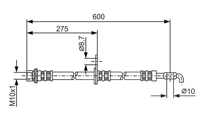 Bosch Bremsschlauch [Hersteller-Nr. 1987476229] für Toyota von Bosch