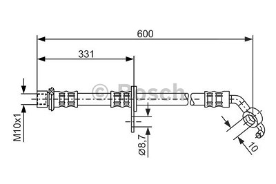 Bosch Bremsschlauch [Hersteller-Nr. 1987476108] für Toyota von Bosch