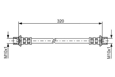 Bosch Bremsschlauch [Hersteller-Nr. 1987481181] für Toyota von Bosch