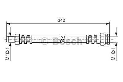 Bosch Bremsschlauch Vorder-/Hinterachse [Hersteller-Nr. 1987476121] für Alfa Romeo, Citroën, Fiat, Peugeot, Renault, Smart von Bosch